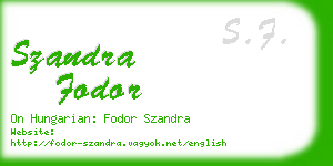 szandra fodor business card